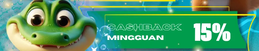 BONUS CASHBACK MINGGUAN UP TO 15%