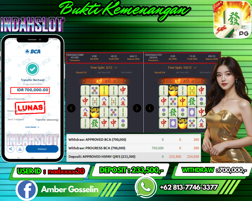 INDAHSLOT MAHJONG WAYS 1 Rp.700,000,- LUNAS!!